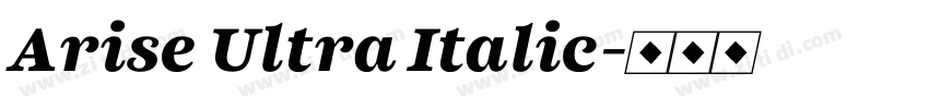 Arise Ultra Italic字体转换